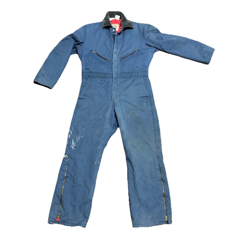 Vintage Walls Blizzard-Pruf Insulated Coveralls Blue USA Large Short 22x26x55